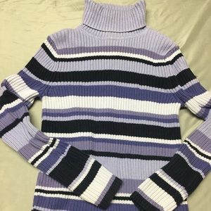Sonoma Purple Striped Sweater